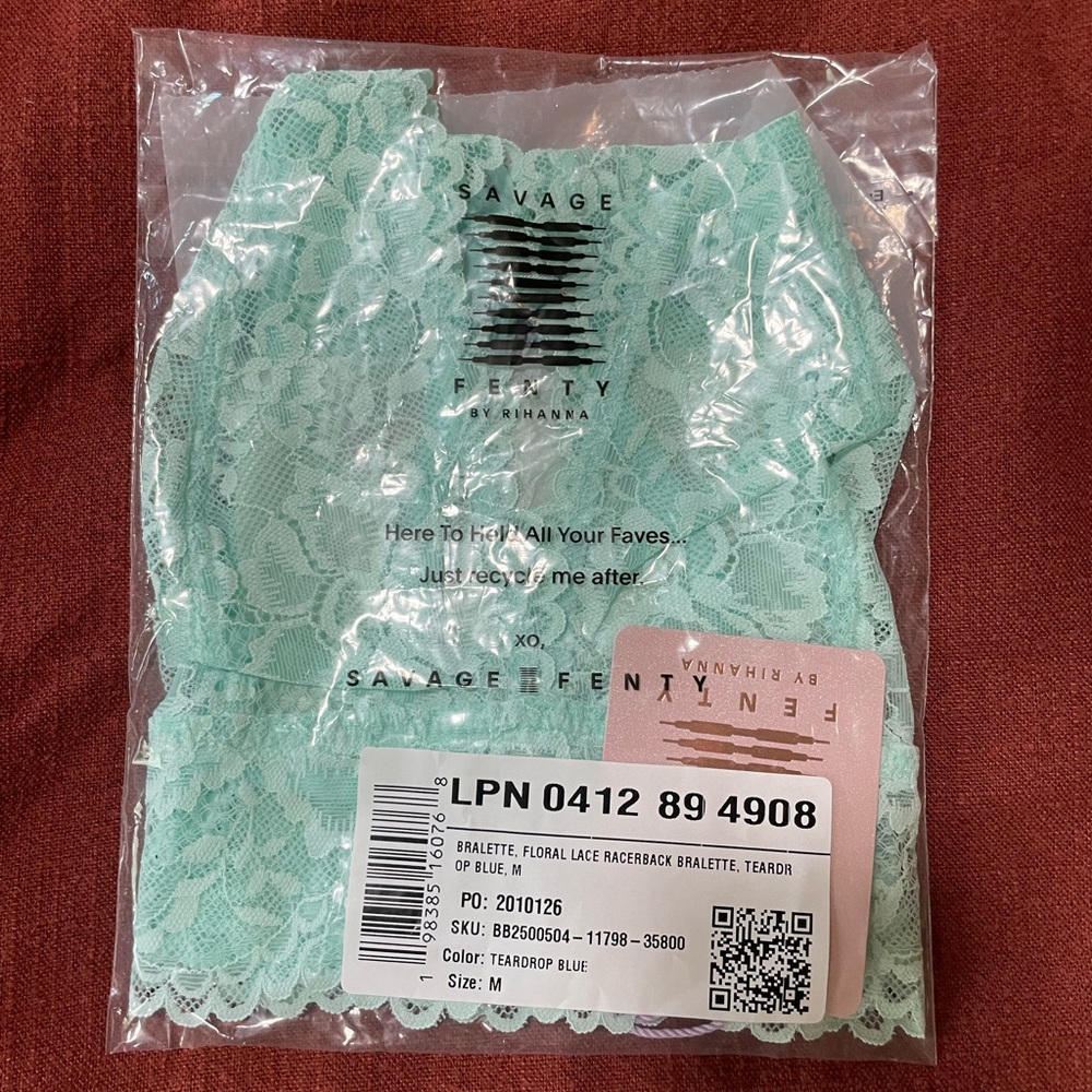 Savage X Fenty Teardrop Blue Lace Bralette